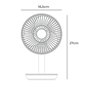 Ventilateur de Bureau EDM Blanc 4 W 16,5 x 18,5 cm Rechargeable USB
