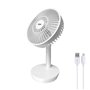 Ventilateur de Bureau EDM Blanc 4 W 16,5 x 18,5 cm Rechargeable USB