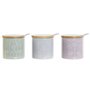 Sucrier DKD Home Decor Bleu Vert Lila Bambou Dolomite 7,5 x 7,5 x 7,5