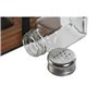 Salière et Poivrière Home ESPRIT Noir Verre Bois d'acacia 12 x 6 x 17,