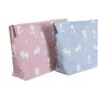 Nécessaire de Voyage DKD Home Decor Bleu Rose polialgodon osos 33 x 8