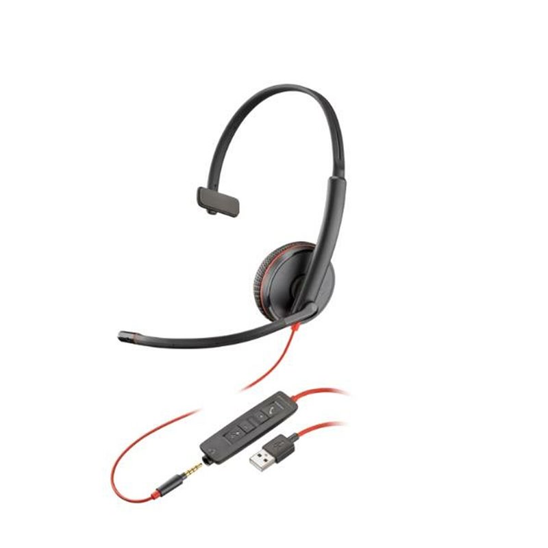 Image secondaire de Poly Micro-casque monaural USB-A Blackwire 3215 (lot)
