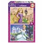Set de 2 Puzzles Disney Princess Cinderella and Rapunzel 48 Pièces