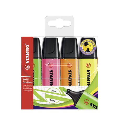 Surligneur Stabilo 70/4 Multicouleur 4 Pièces