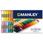 Crayons gras de couleur Manley MNC00066/124 24 Pièces