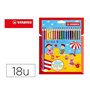 Crayons de couleur Stabilo Trio Multicouleur 18 Pièces
