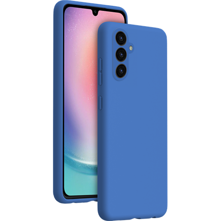 Coque Silicone SoftTouch Bleue pour Samsung G A25 Bigben