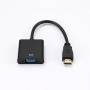 Adaptateur VGA femelle vers HDMI m le - HDMI fiche or - Noir - C ble 15 cm - en