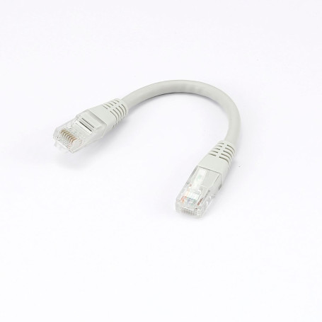 C ble RJ45 Male/Male droit CAT6A U/UTP - Longueur 0.15M - Gris - en sachet