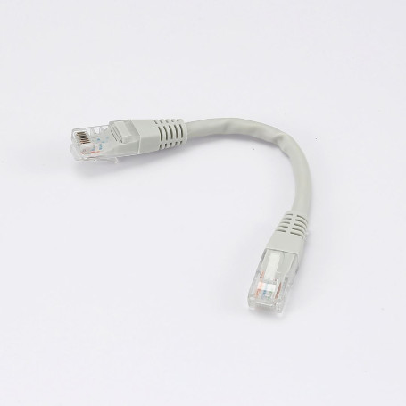 C ble RJ45 Male/Male droit CAT6 U/UTP - Longueur 0.15M - Gris - en sachet