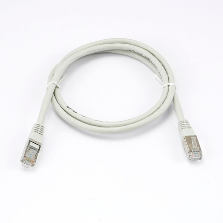 C ble RJ45 Male/Male droit CAT6A F/UTP - Longueur 1M - Gris - en sachet