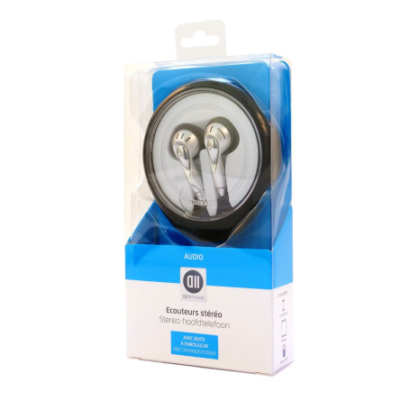 ***Ecouteurs Jack 3.5mm Bo te  enrouleur - 1.10 m Fiches Or D2 Diffusion