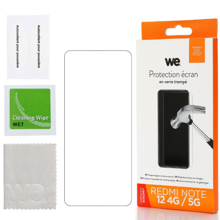 WE Verre tremp XIAOMI REDMI NOTE 12 4G : Protection cran - anti-rayures - anti