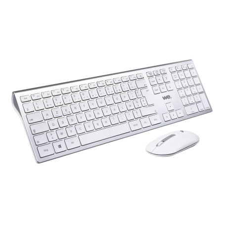 Bundle clavier souris WE sans fil connexion BT et 2.4Ghz aspect Alu