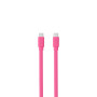 C ble USB-C m le/USB-C m le plat 1 m - Charge 60W (3A/20V) - USB 2.0 - fuchshia