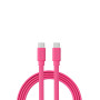 C ble USB-C m le/USB-C m le plat 1 m - Charge 60W (3A/20V) - USB 2.0 - fuchshia