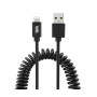 C ble USB / Lightning torsad 2m - noir