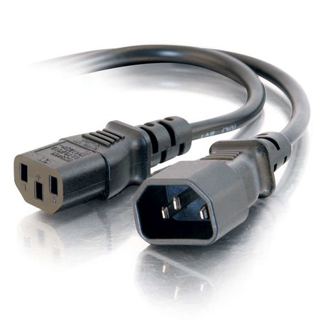 C2G Cordon d'extension d'alimentation pour ordinateur AWG 16 250 volts (IEC320 C13- IEC320 C14) de 1