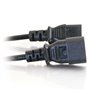 C2G Cordon d'extension d'alimentation pour ordinateur AWG 16 250 volts (IEC320 C13- IEC320 C14) de 1,2 M