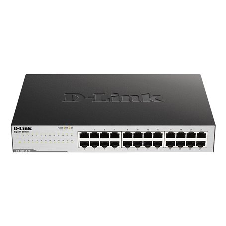 D-Link GO-SW-24G Non-géré L2 Gigabit Ethernet (10/100/1000) 1U Noir