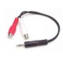 StarTech.com Câble Adaptateur Audio Mini-Jack 3.5mm Mâle vers 2x RCA / Cinch Femelle - 15 cm