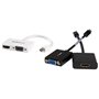 StarTech.com Adaptateur audio / vidéo de voyage - Convertisseur 2-en-1 Mini DisplayPort vers HDMI ou VGA - Blanc