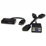 StarTech.com Adaptateur audio / vidéo de voyage - Convertisseur 2-en-1 DisplayPort vers HDMI ou VGA - Noir