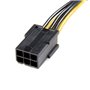 StarTech.com Câble adaptateur d'alimentation PCI Express à 6 broches vers 8 broches de 15 cm - F/M