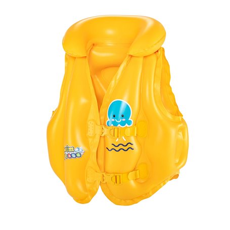 Gilet Gonflable pour Piscine Bestway Jaune Pieuvre 51 x 46 cm 74 x 76 cm (1 Unité)