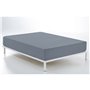 Drap housse Alexandra House Living Gris acier 135 x 210 cm