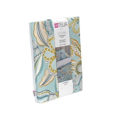 Parure de couette Alexandra House Living Vilma Multicouleur Lit king size 3 Pièces