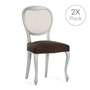 Housse de Chaise Eysa BRONX Marron 50 x 5 x 50 cm 2 Unités
