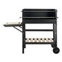 Roues de barbecue au charbon de bois DKD Home Decor Noir Naturel Métal Acier 113 x 51 x 97 cm (113 x 51 x 97 cm)