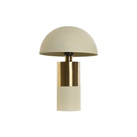 Lampe de bureau DKD Home Decor Doré Métal Crème Fer 220 V 31 x 31 x 45 cm 50 W