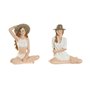 Figurine Décorative Home ESPRIT Blanc Beige Femme méditerranéen 9