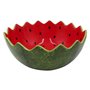 Bol pour Apéritifs Home ESPRIT Rouge Vert Grès Pastèque 23 x 23 x 9 cm
