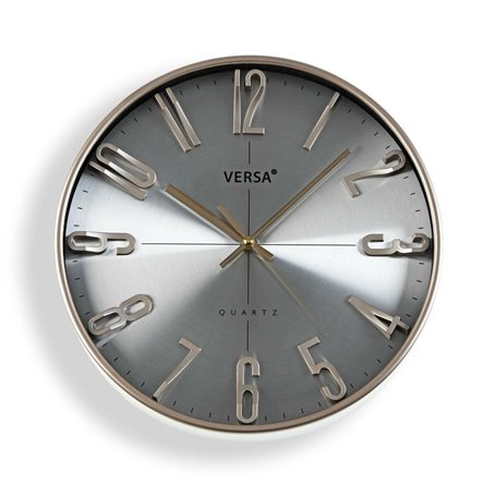 Horloge Murale Versa Argenté Plastique Quartz 4