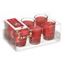 Ensemble de Bougies Parfumées 16 x 6,5 x 11 cm (12 Unités) Verre Fruits rouges