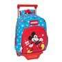 Cartable à roulettes Mickey Mouse Clubhouse Fantastic Bleu Rouge 28 x 34 x 10 cm