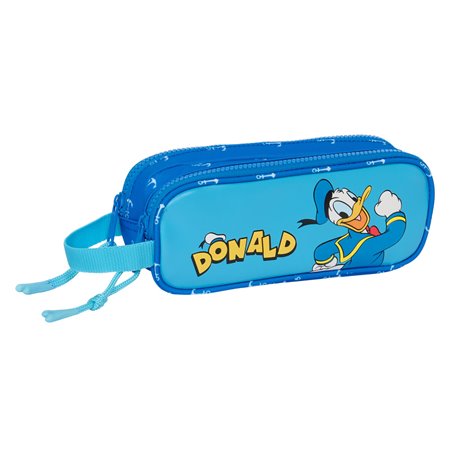 Trousse Fourre-Tout Double Donald Bleu 21 x 8 x 6 cm