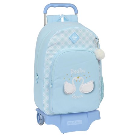 Cartable à roulettes Glow Lab Cisnes Bleu 30 x 46 x 14 cm