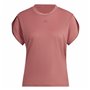 T-shirt à manches courtes femme Adidas trainning Floral  Rose foncé