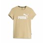 T-shirt à manches courtes femme Puma Ess Logo Beige