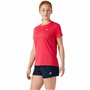 T-shirt à manches courtes femme Asics Core Rouge carmin