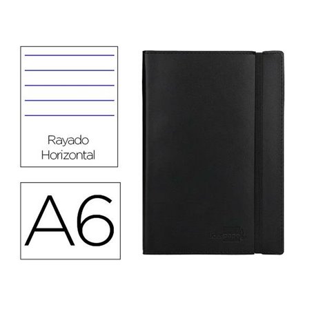 Bloc de Notes Liderpapel LD06 Noir A6 120 Volets