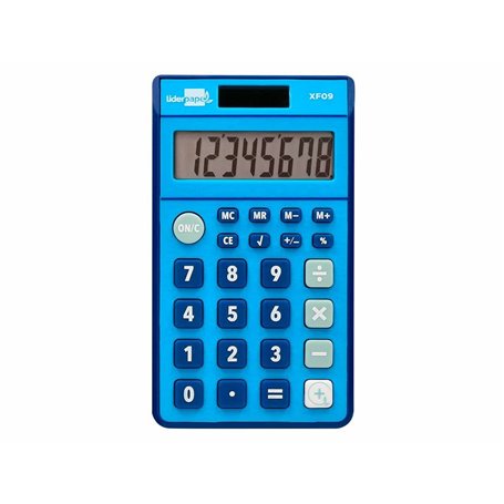 Calculatrice Liderpapel XF09 Bleu