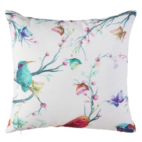 Coussin Blanc Oiseaux Oiseau 45 x 45 cm