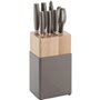 Ensemble de couteaux de cuisine et support Zwilling Now S Beige Acier Plastique 8 Pièces
