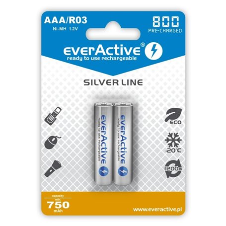Piles Rechargeables EverActive EVHRL03-800 AAA R03 1