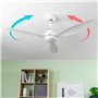 Ventilateur de Plafond avec Lumière LED et 3 Pales ABS Flaled InnovaGoods Blanc 36 W 52" Ø132 cm
